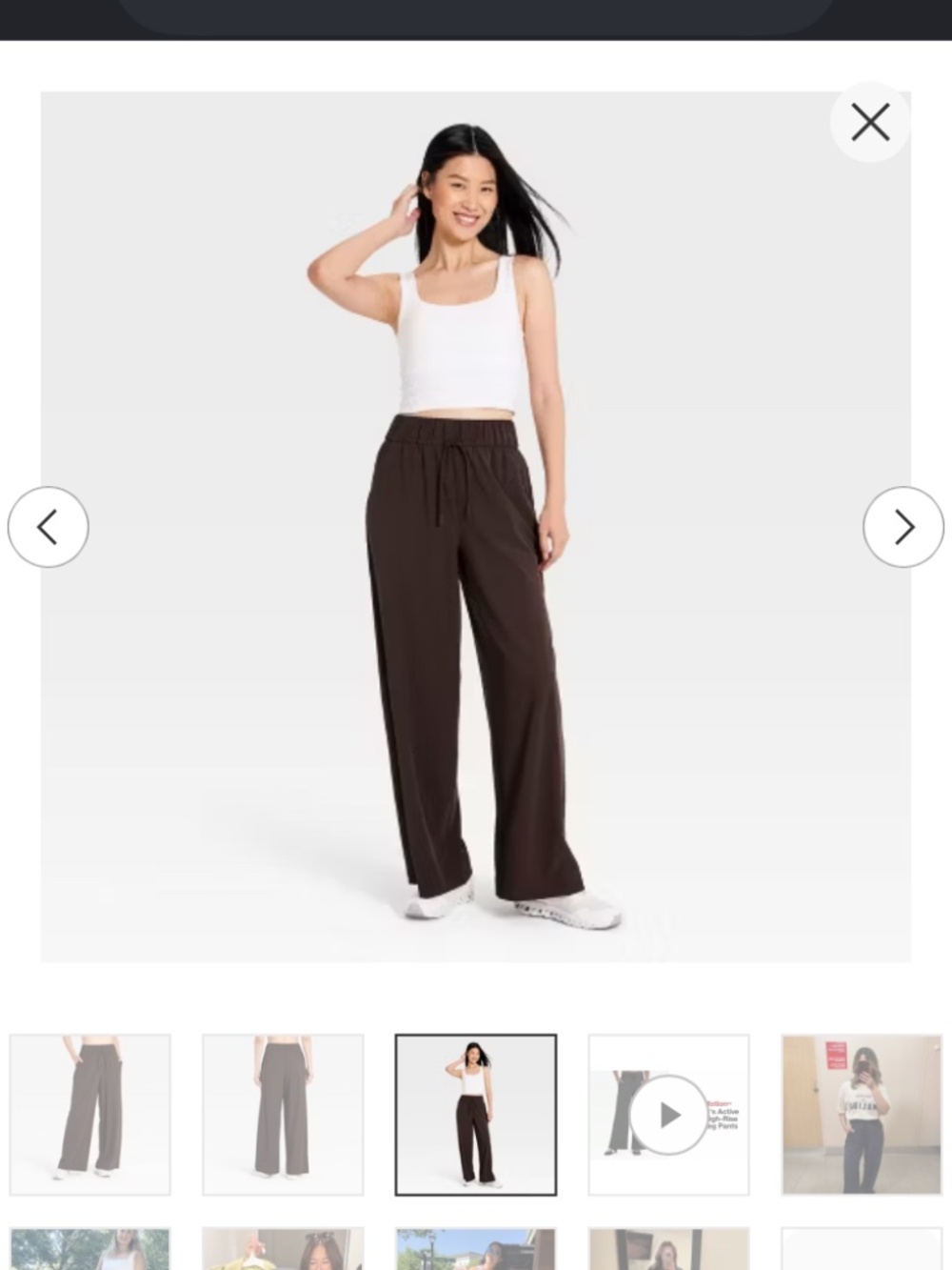 NWT All In Motion Active Light High-Rise Pocketed Wide Leg Pants (Large) - Picture 14 of 16